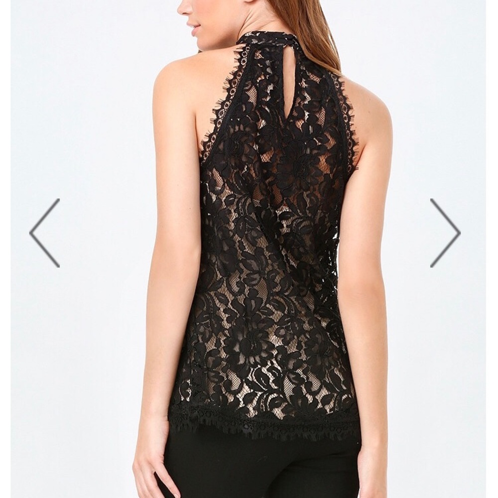 Bebe emerald green lace tank top - Picture 6 of 6